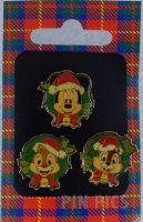 Japan - Minnie, Chip and Dale - Santa - Christmas Wreath Set - JDS