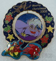 M&P - Ariel, Eric & Ursula - Wreath - Merry Christmas 2002 - Little Mermaid - Spinner