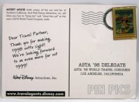 ASTA - Surfing Mickey - 98 Postage Stamp - 1998 California Convention - Walt Disney Attractions