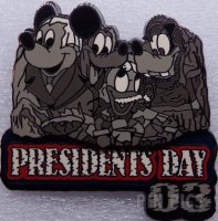 WDW - Mickey, Pluto, Donald & Goofy - Mount Rushmore - Presidents Day 2003