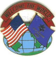 Welcome the World - flags and globe