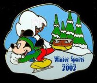 Disney Auctions - Mickey Winter Sport 2002 Pin (Gold Prototype)