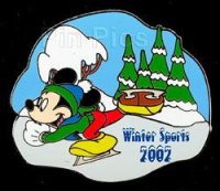 Disney Auctions - Mickey Winter Sport 2002 Pin (Silver Prototype)