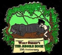 Disney Auctions - Jungle Book Mowgli & Bagheera Pin (Gold Prototype)