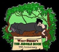 Disney Auctions - Jungle Book Mowgli & Bagheera Pin (Silver Prototype)