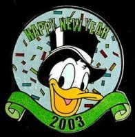 Disney Auction - Donald Duck New Year 2003 Pin (Silver Prototype)