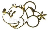 Goldtone Minnie Head Wearing a Hat - Jewelry Style