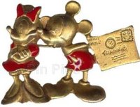 Golden Minnie & Mickey Jewelry Pin