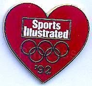 Sports Illustrated Heart 1992 Olympic pin's