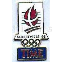 TIME 1992 Albertville pin's BLUE 1/6 set