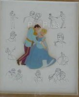 Cinderella Sketch Animation Cel Framed Pin Set