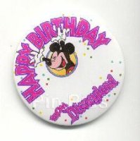 Happy Birthday from Disneyland Button