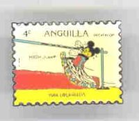 Mickey Mouse -  High Jump - Anguilla Postage Stamp