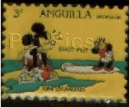 Mickey Mouse with Shot Put Anguillar Stamp Pin