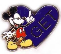 JDS - Mickey Mouse - Get Heart - White Day 2003 - From a 2 Pin Set