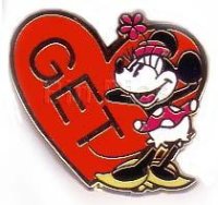 JDS - Minnie Mouse - Get Heart - White Day 2003 - From a 2 Pin Set