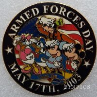 WDW - Mickey, Minnie, Donald, Daisy, Goofy - Armed Forces Day 2003