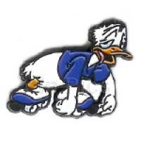 Exhausted Donald Duck on Rollerskates