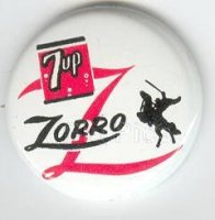 Vintage Zorro Promotional 7up Button