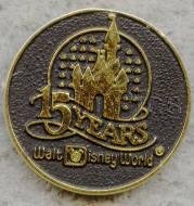 Converted - Small Round 15 Years Walt Disney World Logo (Tie Tack)