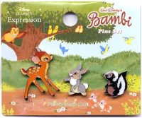 Japan - Bambi, Thumper & Flower - Disney Classics Expressions - 3 Pin Set - Sony