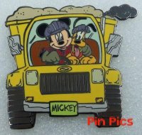 Disney Auctions - Mickey & Pluto Driving Truck - Construction 5 Pin Set