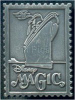 Disney Magic Pewter Stamp pin version 2