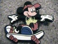 mickey on skateboard