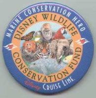 Button - DCL - Disney Wildlife Conservation Fund - Animal Kingdom - Blue