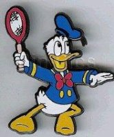 Donald Duck Playing Tennis (Plastic)