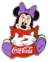 Bootleg - Minnie Holding a Red Coca Cola Pillow (Purple/Mint Green)