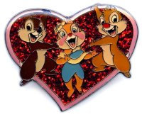 Japan - Chip and Dale with Clarice - Glitter Heart - JDS