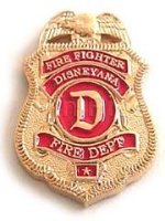 Disneyana - Firefighter Mini Badge (Gold)