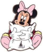 Bootleg - Minnie Holding a White 2001 Pillow (Pink/Yellow)