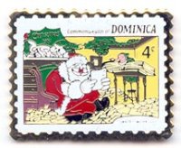 Dominica Stamp pin 'Santa's Workshop'