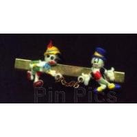 Jiminy Cricket and Pinocchio Tie Bar