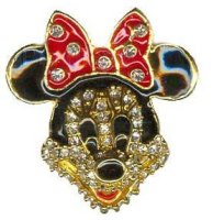 Large Rhinestone Minnie Head (Jewelry)