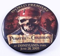 Button - Pirates of the Caribbean World Premiere at Disneyland Park June 28, 2003