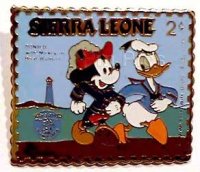 Sierra Leone Stamp pin Mickey Mouse & Donald Duck