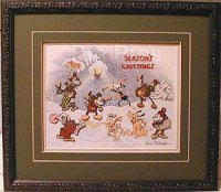 Seasons Greetings 1934 Framed Pin Set