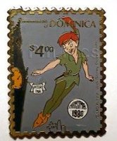 Christmas 1980 Commonwealth of Dominica Peter Pan stamp pin