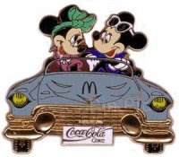 Bootleg - Mickey and Minnie in Blue Convertible