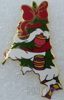 DL - Top of Christmas Tree with Honey Pots - Pooh and Friends - Happy Holidays Puzzle