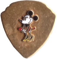 Minnie pin on a Large Gold Shield