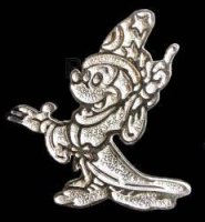 Sorcerer Mickey Sterling Silver Pin