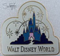 WDW - Blue Castle with Fireworks (Logo) Lanyard Refresher Version