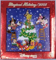 Japan - Mickey, Minnie, Donald, Chip and Dale - Magical Holiday 2005 - 4-Pin Framed Set - JDS