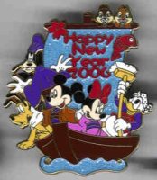 Japan - Mickey, Minnie, Donald Duck, Goofy, Pluto, Chip and Dale - Ship - Happy New Year 2006