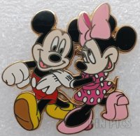 Mickey Mouse and Minnie Mouse Strolling - Pink bow, pink shoes