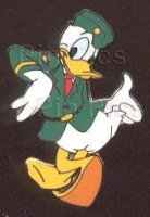 DL - Donald Duck - Army Soldier Military Uniform - Flipping Coin